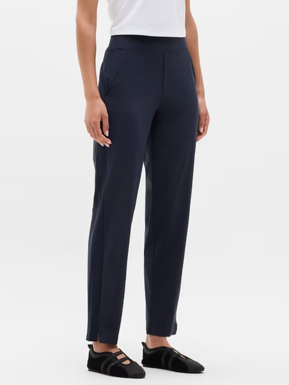 Athleta Brooklyn Mid Rise Ankle Pant Navy Size 14
